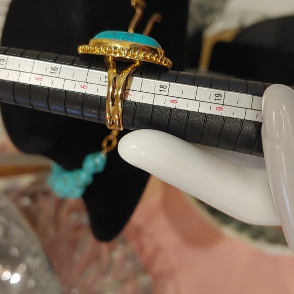 Metropolitan Museum of Art Tibetan Amulet Necklace and ring set; ring size 7 - Picture 6 of 16